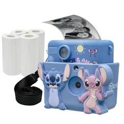 Jouet-Multimédia-Starcam® pack caméra avec imprimante instantanée Stitch, carte sd, 4 rouleaux de papier, dragonne