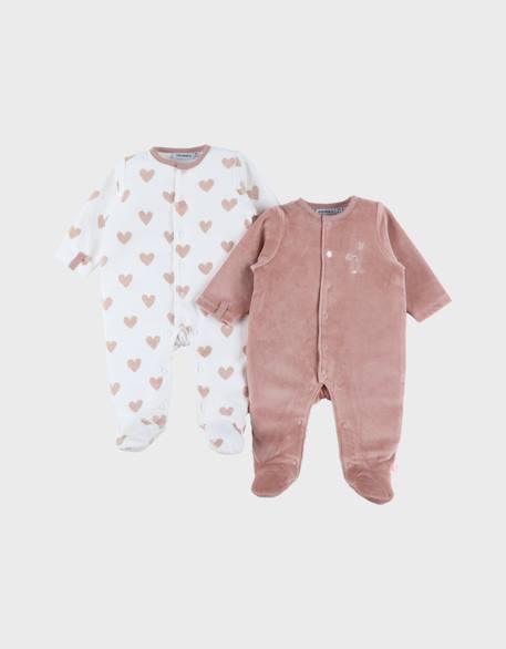 Bébé-Lot de 2 pyjamas bébé velours