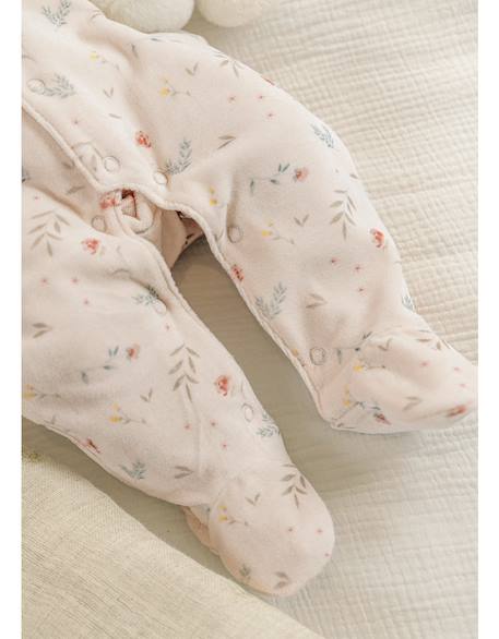 Pyjama bébé velours imprimé Rose 4 - vertbaudet enfant 