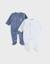Lot de 2 pyjamas bébé en velours Bleu 1 - vertbaudet enfant 