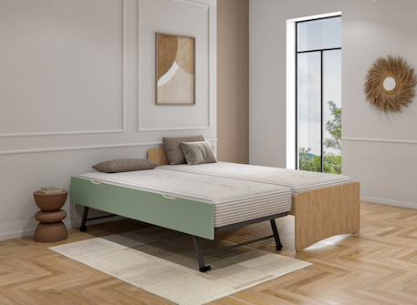 Lit gigogne 90x200  lena Vert 2 - vertbaudet enfant 