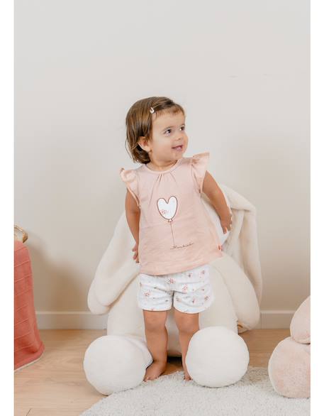 Pyjama bébé coton pointelle Beige 2 - vertbaudet enfant 