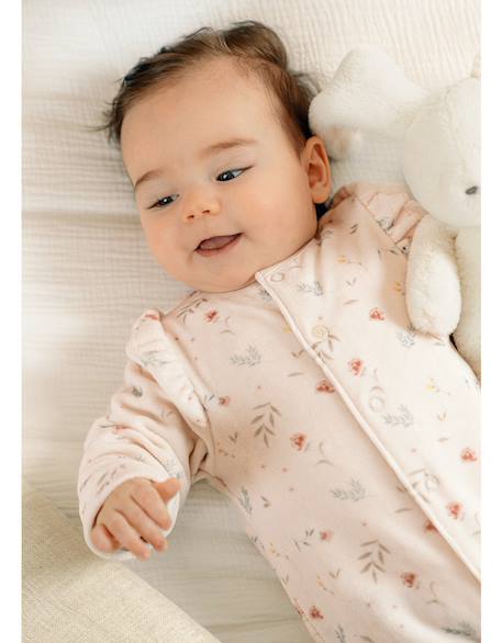 Pyjama bébé velours imprimé Rose 2 - vertbaudet enfant 