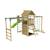Aire de jeux xxl double plateforme tilleul bois fsc® Marron - bleu - vert 2 - vertbaudet enfant 