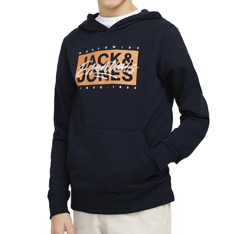 Sweat garçon à capuche colton Beige+Marine+Vert 3 - vertbaudet enfant 