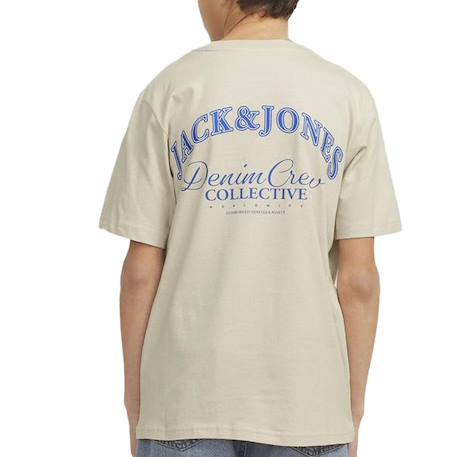 T-shirt garçon à manches courtes whtiley Écru+Ecru et bleu+Marron 4 - vertbaudet enfant 