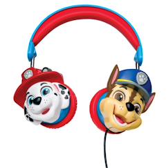 Jouet-Casque stéréo filaire pliable avec limitation de volume d'écoute la pat ‘patrouille 3d