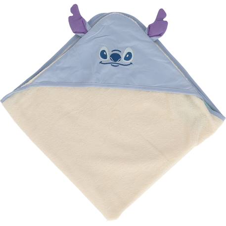 Cape de bain stitch coton et polyester Bleu 2 - vertbaudet enfant 