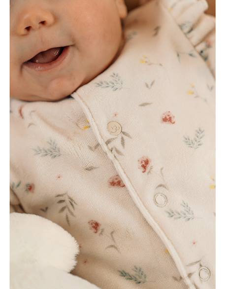 Pyjama bébé velours imprimé Rose 3 - vertbaudet enfant 