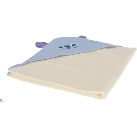 Cape de bain stitch coton et polyester Bleu 5 - vertbaudet enfant 