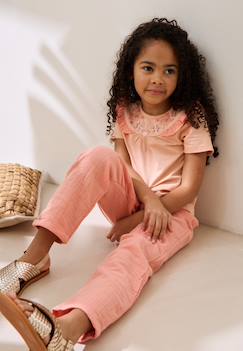 -Ensemble enfant t-shirt et pantalon en gaze de coton santa giulia
