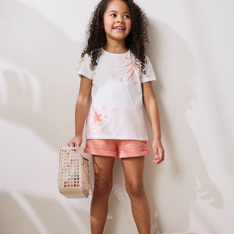 Short enfant en gaze de coton santa giulia Orange 6 - vertbaudet enfant 