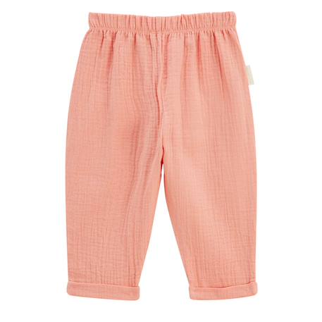 Ensemble enfant t-shirt et pantalon en gaze de coton santa giulia Corail 6 - vertbaudet enfant 