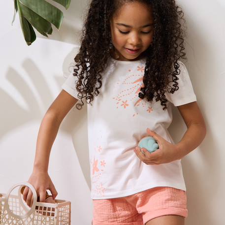 T-shirt enfant manches courtes anaelle Ecru 5 - vertbaudet enfant 