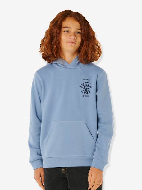 Sweat à capuche garçon bleu grisé 1 - vertbaudet enfant 