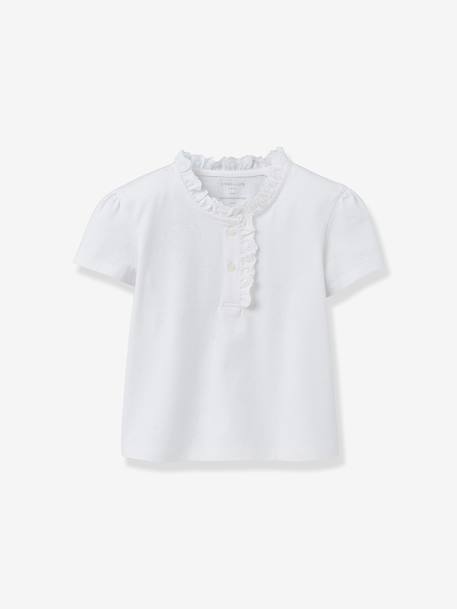 T-shirt à volant fille blanc 1 - vertbaudet enfant 