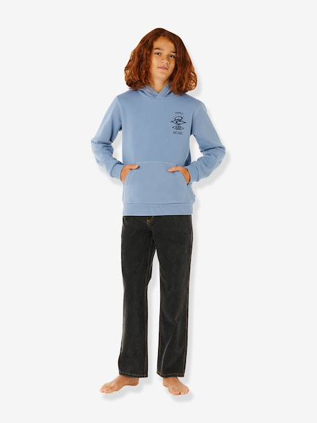 Sweat à capuche garçon bleu grisé 2 - vertbaudet enfant 