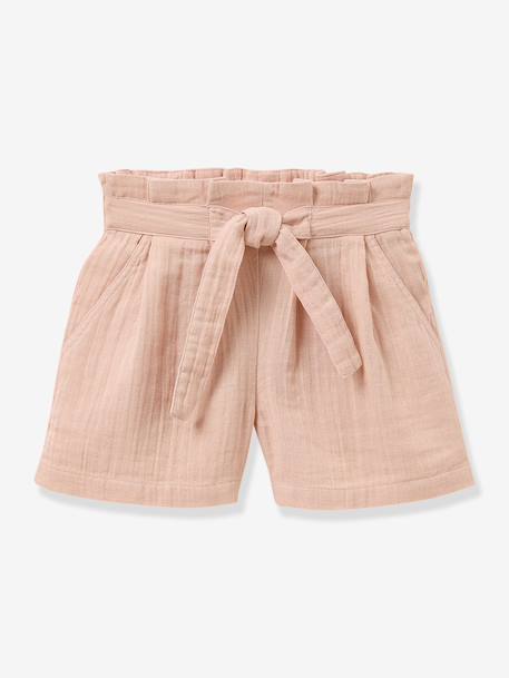 Fille-Short-Short fille taille ceinturée