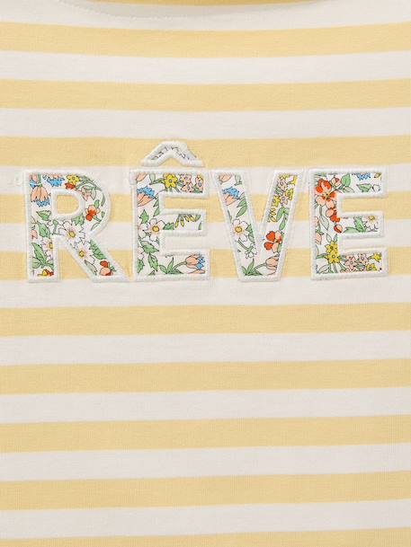 T-shirt rayé motif rêve fille vert clair 3 - vertbaudet enfant 