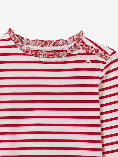 T-shirt manches longues rayé rouge 3 - vertbaudet enfant 