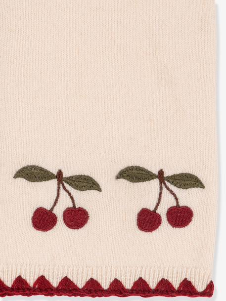 Cardigan brodé cerise beige 6 - vertbaudet enfant 