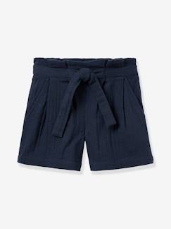 -Short fille taille ceinturée