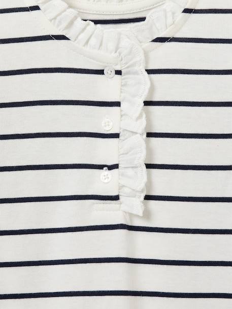 Tee-shirt rayé manches longues fille marine 2 - vertbaudet enfant 