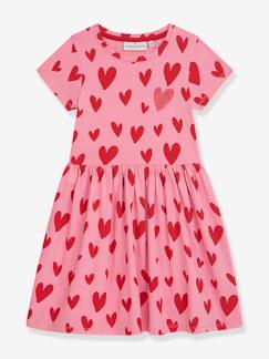 -Robe en jersey à imprimé cœurs et sequins fille DANAMADE