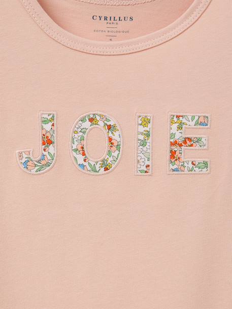 Tee shirt fille motif joie vert clair 3 - vertbaudet enfant 