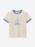 Tee-shirt à col contrasté garçon écru 1 - vertbaudet enfant 
