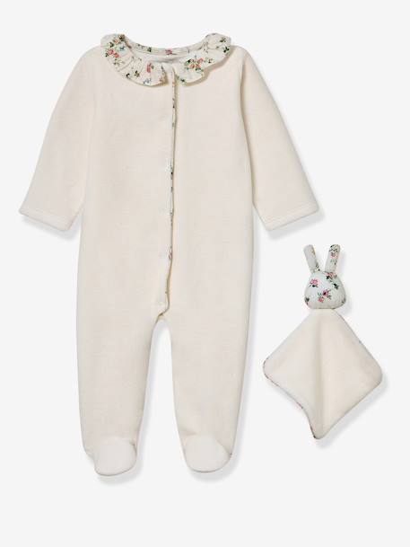 Ensemble pyjama naissance avec doudou blanc 2 - vertbaudet enfant 