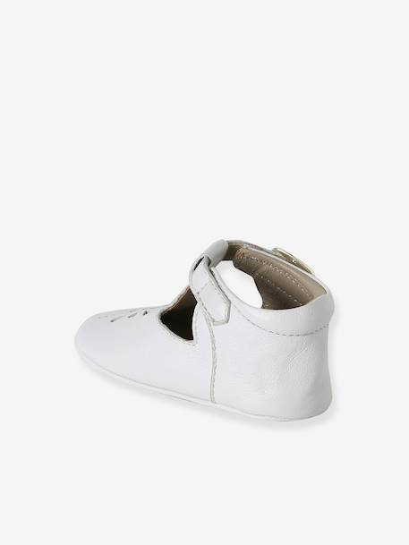 Chaussons bébé cuir blanc+or 4 - vertbaudet enfant 