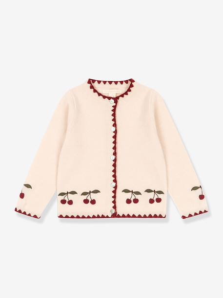 Cardigan brodé cerise beige 3 - vertbaudet enfant 