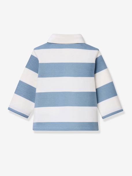 Polo rayé manches longues rayé bleu 3 - vertbaudet enfant 