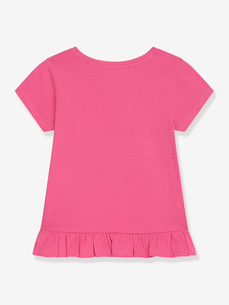 T-shirt motif sequins fille DANAMADE, inscription dorée rose 2 - vertbaudet enfant 