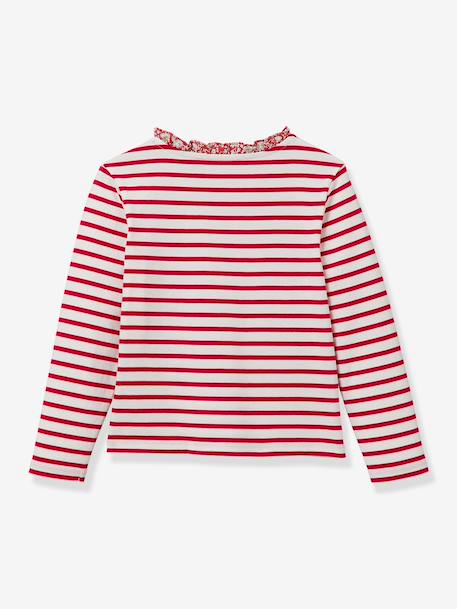 T-shirt manches longues rayé rouge 2 - vertbaudet enfant 