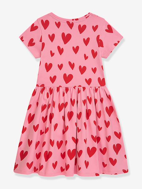 Robe en jersey à imprimé cœurs et sequins fille DANAMADE rose dragée 2 - vertbaudet enfant 