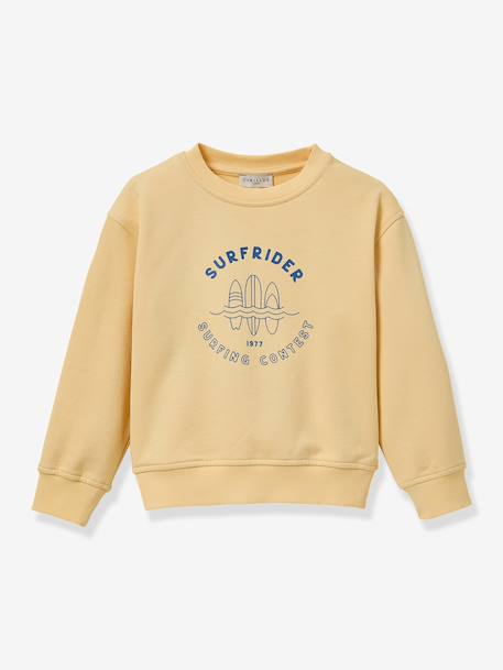 Sweat surf garçon jaune 1 - vertbaudet enfant 