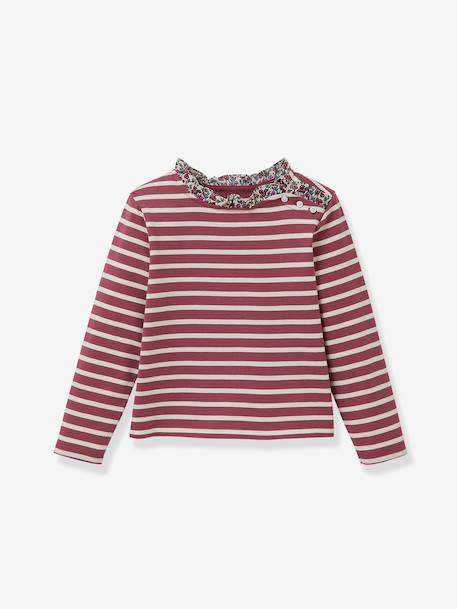 Fille-T-shirt marinière fille tissu Liberty coton biologique