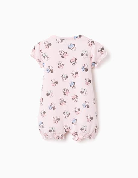 Combishort en coton avec motif minnie Rose clair 2 - vertbaudet enfant 