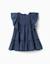Robe en coton et lin avec manches à volants you&me Bleu 1 - vertbaudet enfant 