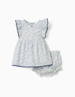 Bébé-Robe, jupe-Robe + bloomer en coton avec motif floral you&me