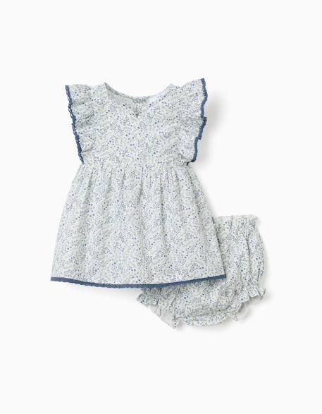 Bébé-Robe + bloomer en coton avec motif floral you&me