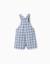Salopette en coton à motif à carreaux b&s Bleu foncé 2 - vertbaudet enfant 