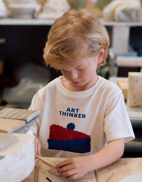 Garçon-T-shirt en coton avec imprimé just colors