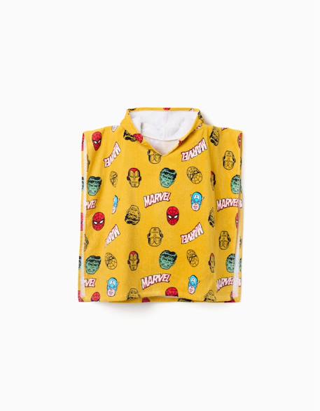 Garçon-Poncho de plage en coton à capuche et motif marvel