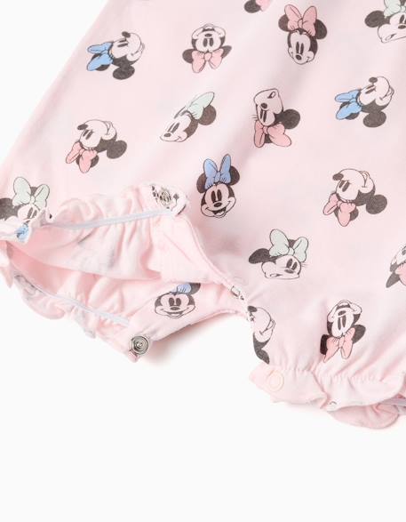 Combishort en coton avec motif minnie Rose clair 4 - vertbaudet enfant 