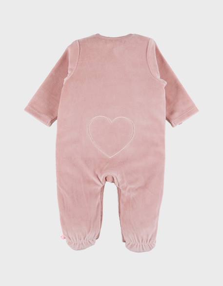 Pyjama bébé velours brodé Rose 4 - vertbaudet enfant 