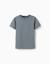 T-shirt en coton à rayures jacquard Bleu foncé 1 - vertbaudet enfant 