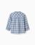 Chemise en coton à carreaux avec manches retroussées b&s Bleu foncé 2 - vertbaudet enfant 